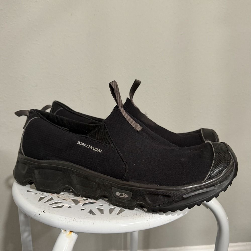 Salomon RX Snow Moc Shoes Womens Black Size 12 Slip On Contagrip Moccasin